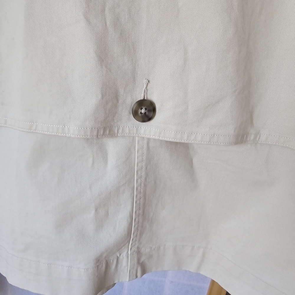 Calvin Klein Short Cotton Trench Coat - Picture 11 of 14